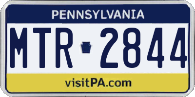 PA license plate MTR2844
