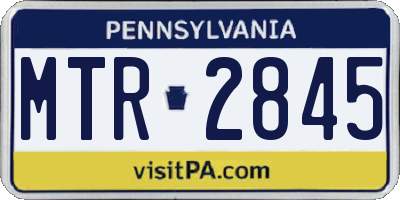 PA license plate MTR2845