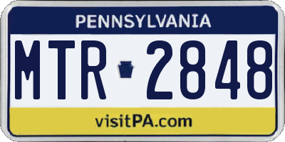 PA license plate MTR2848
