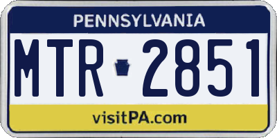 PA license plate MTR2851