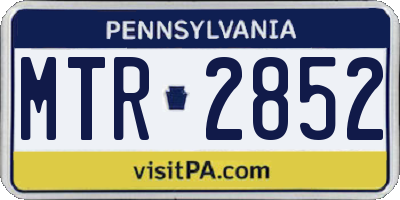PA license plate MTR2852