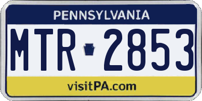PA license plate MTR2853