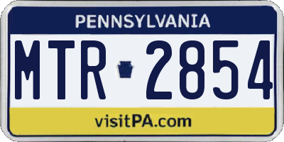 PA license plate MTR2854
