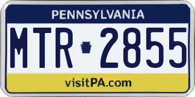 PA license plate MTR2855