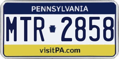 PA license plate MTR2858
