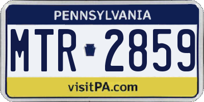 PA license plate MTR2859