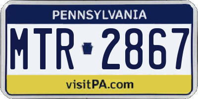 PA license plate MTR2867