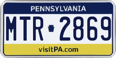PA license plate MTR2869