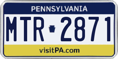 PA license plate MTR2871