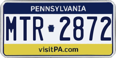 PA license plate MTR2872