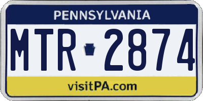 PA license plate MTR2874