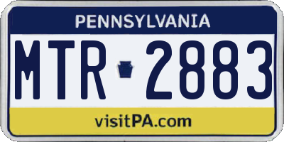 PA license plate MTR2883