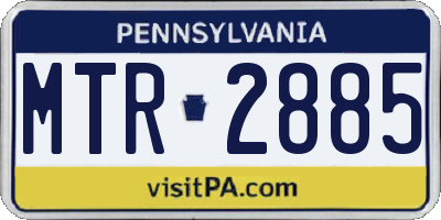 PA license plate MTR2885