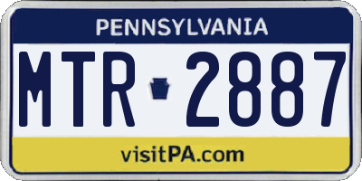 PA license plate MTR2887