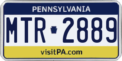 PA license plate MTR2889