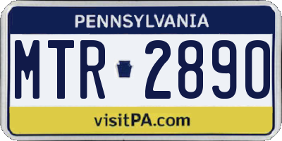 PA license plate MTR2890
