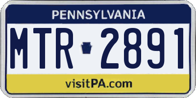 PA license plate MTR2891