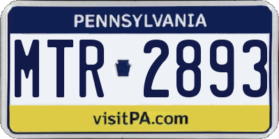 PA license plate MTR2893