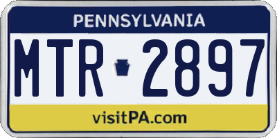 PA license plate MTR2897