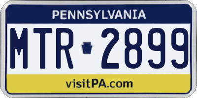 PA license plate MTR2899
