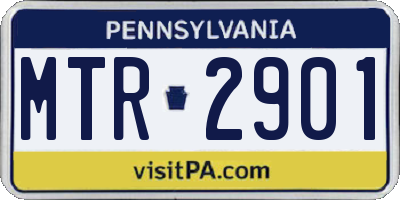 PA license plate MTR2901