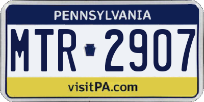 PA license plate MTR2907
