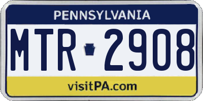 PA license plate MTR2908