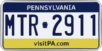 PA license plate MTR2911