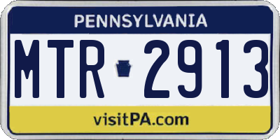 PA license plate MTR2913