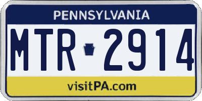 PA license plate MTR2914