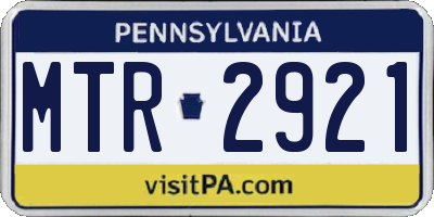 PA license plate MTR2921