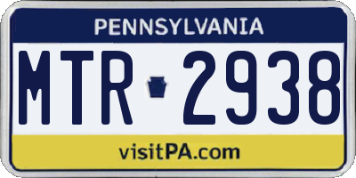 PA license plate MTR2938