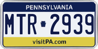 PA license plate MTR2939