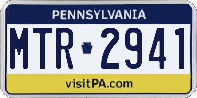 PA license plate MTR2941