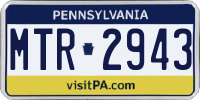 PA license plate MTR2943
