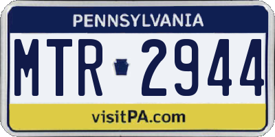 PA license plate MTR2944