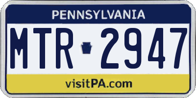 PA license plate MTR2947