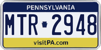 PA license plate MTR2948