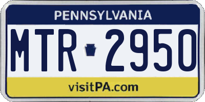 PA license plate MTR2950