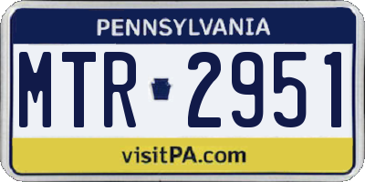 PA license plate MTR2951