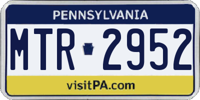 PA license plate MTR2952