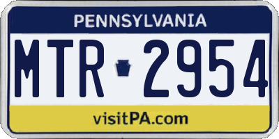 PA license plate MTR2954