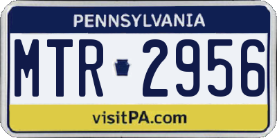 PA license plate MTR2956