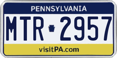 PA license plate MTR2957