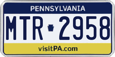 PA license plate MTR2958