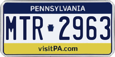 PA license plate MTR2963