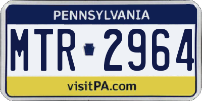 PA license plate MTR2964