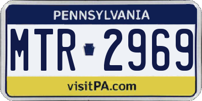 PA license plate MTR2969