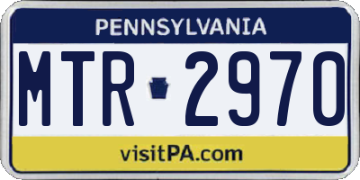 PA license plate MTR2970