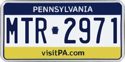 PA license plate MTR2971